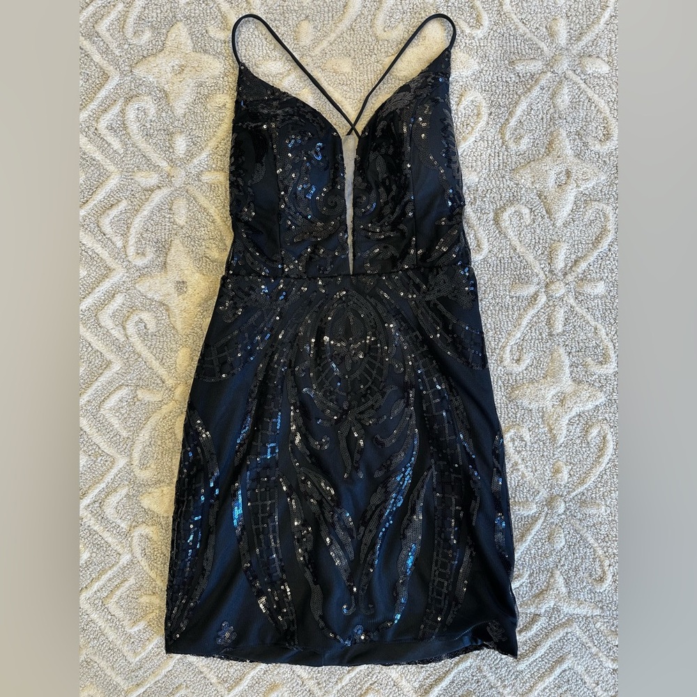 Amazon Black Sequin Mini Dress